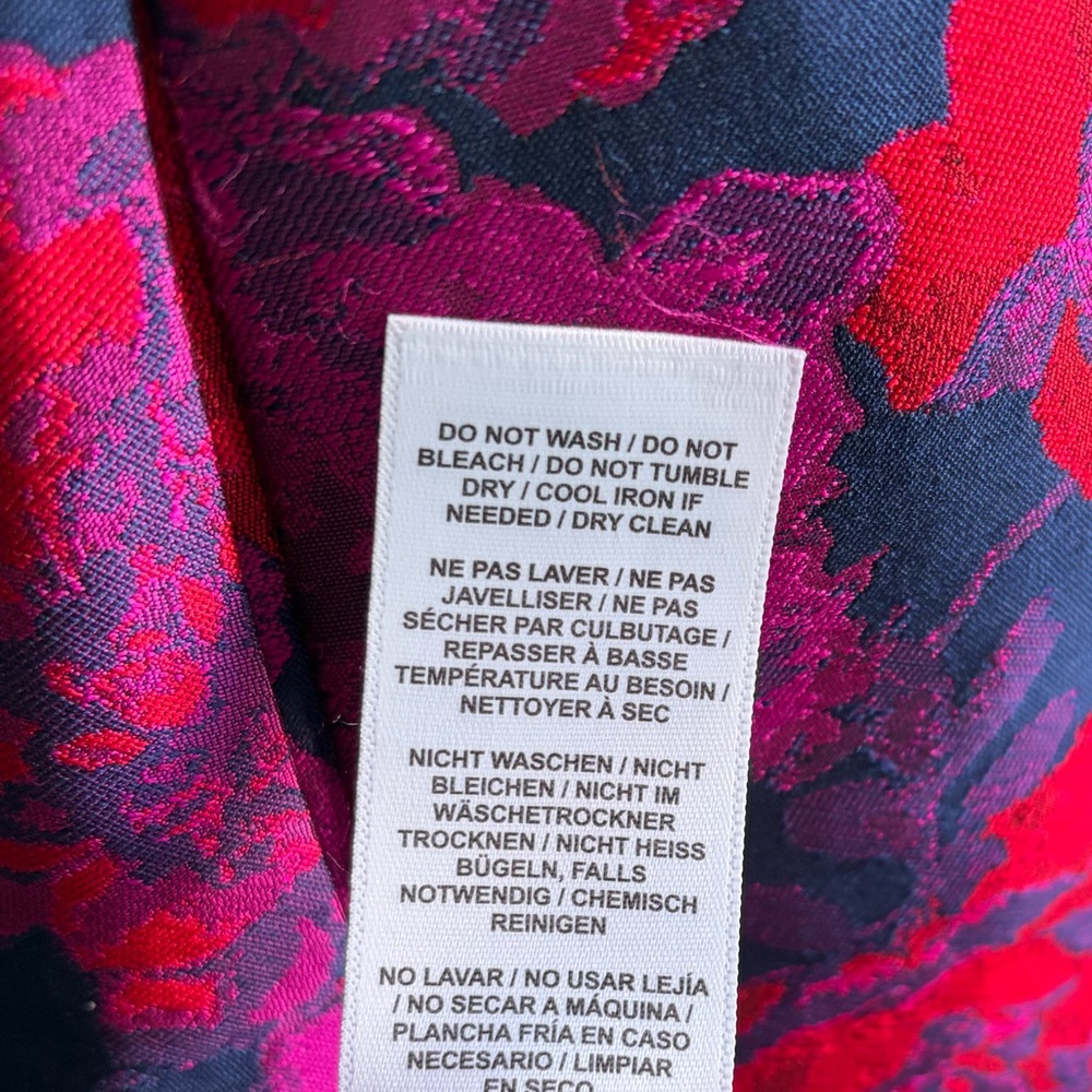 🆕🌸 Adrianna Papell Navy Multi Floral Jacquard Dress Size 8,14 Evening Cocktail - Picture 17 of 17
